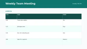 Meeting Agenda Slide