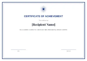 Certificate of Achievement